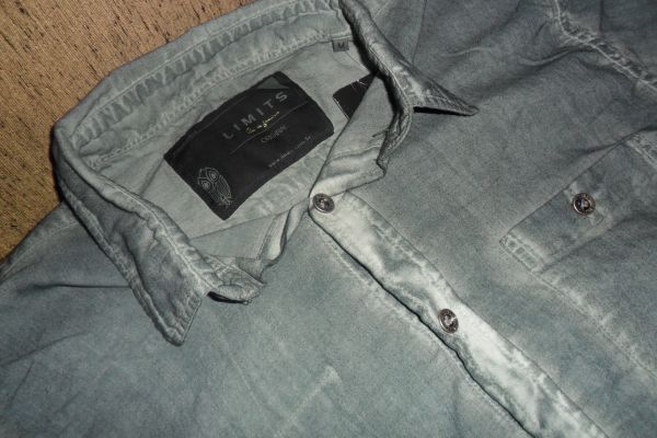 Camisa M de botão Limitis, Cinza, Original